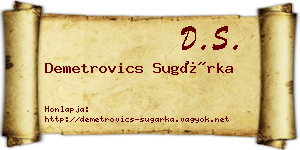 Demetrovics Sugárka névjegykártya